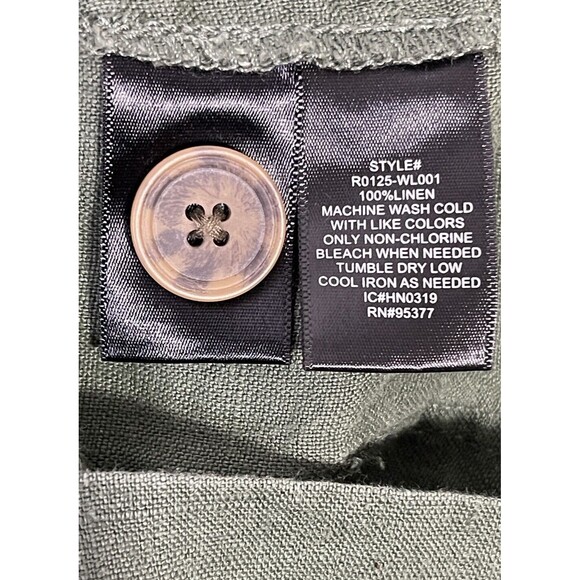 Anthropologie SANCTUARY Green SQUAD LEADER Linen Button Down Romper. Size: M - Picture 9 of 9